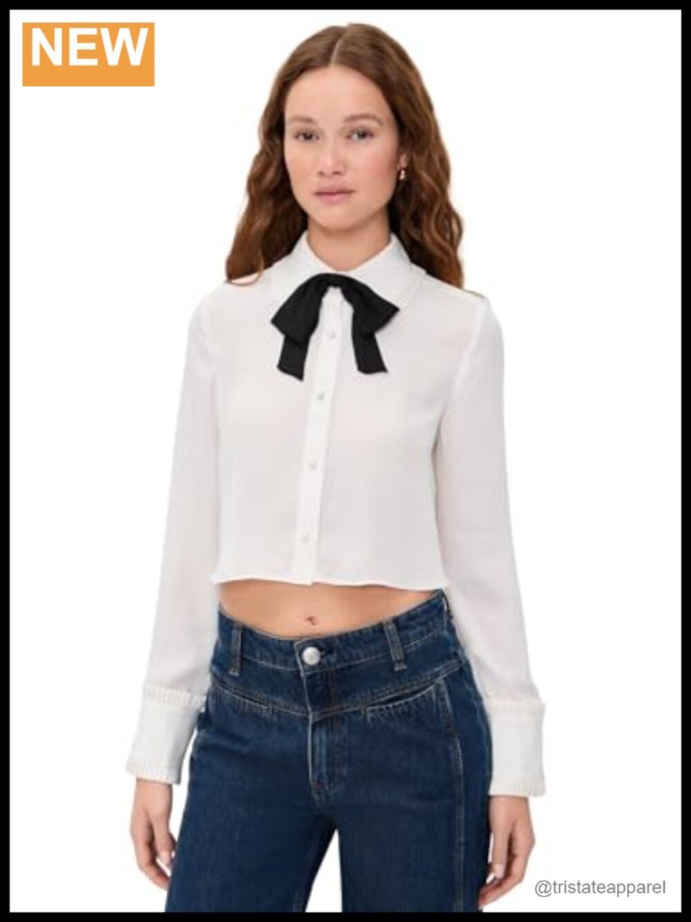 Cinq a Sept Zaida Pleated-Trim Collar Blouse